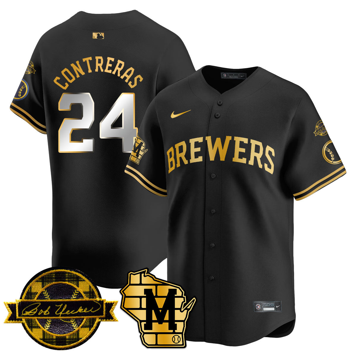 Women's Milwaukee Brewers 2025 Limited Jersey - Bob Uecker Patch - All Stitched