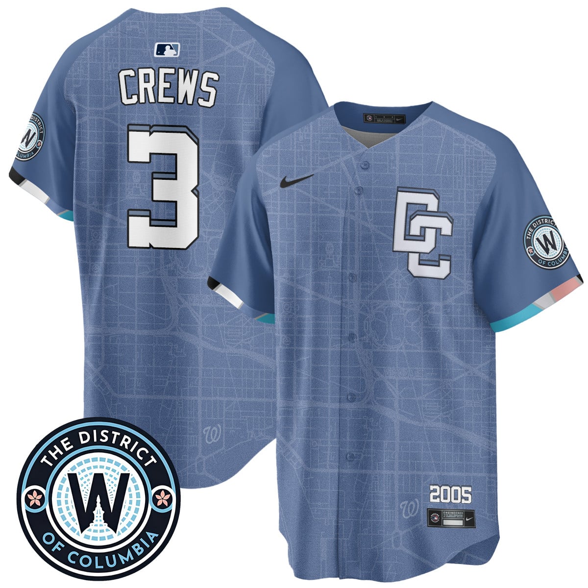 Men's Washington Nationals 2025 City Connect Limited Jersey - All Stitched