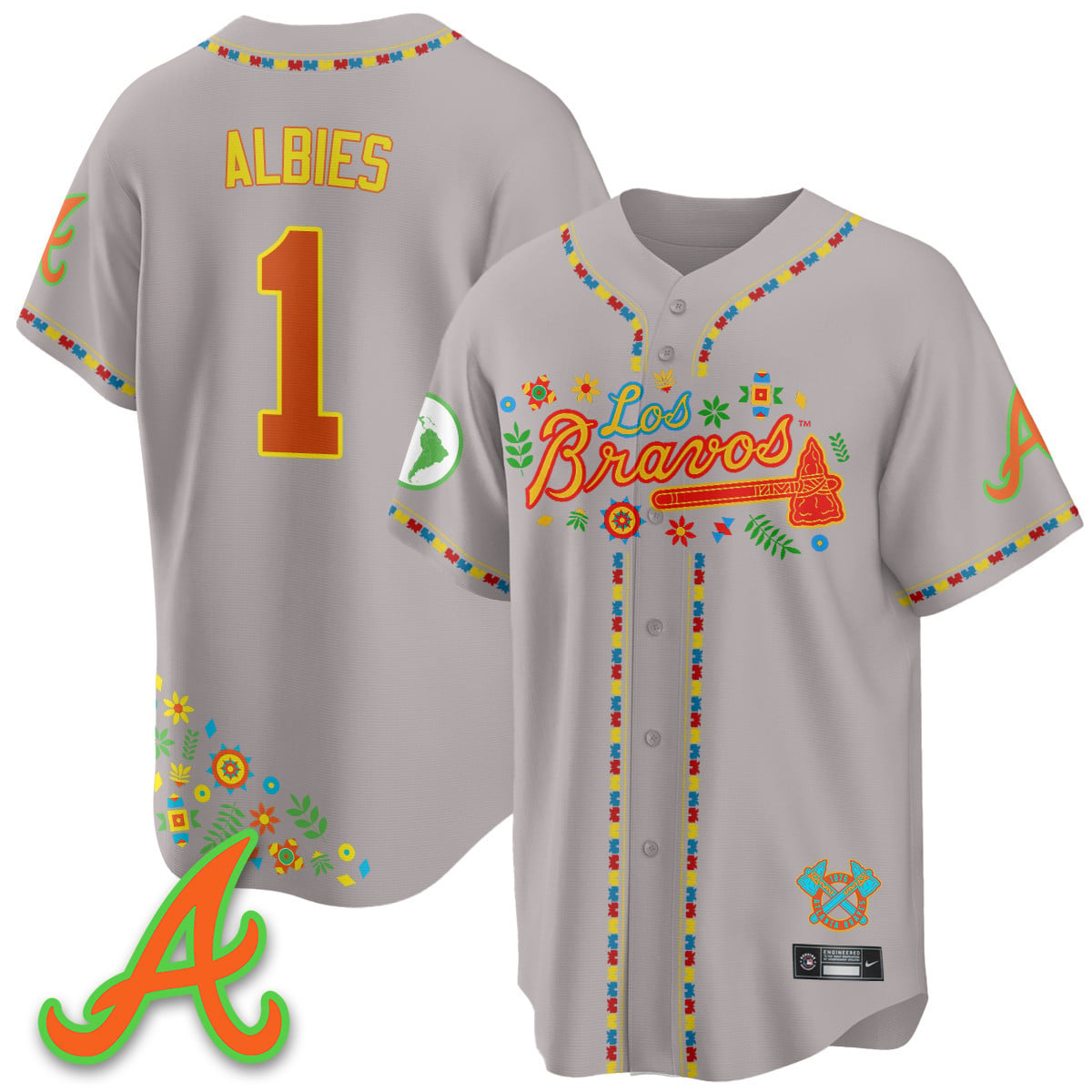 Men's Atlanta Braves 2025 "Los Bravos" Jersey - All Stitched
