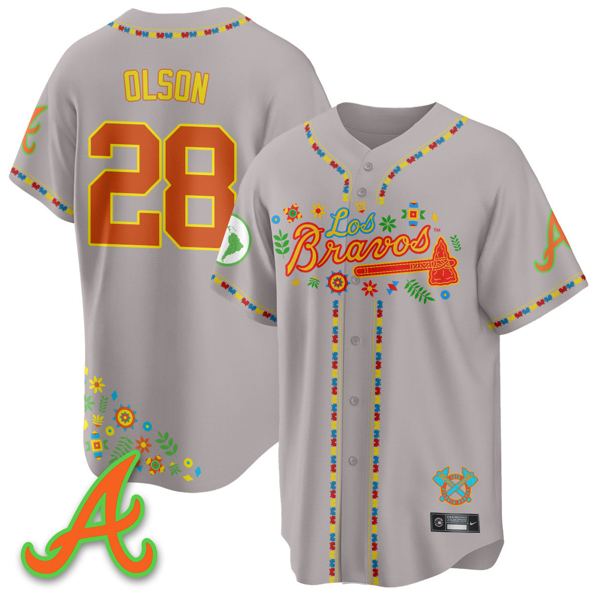 Men's Atlanta Braves 2025 "Los Bravos" Jersey - All Stitched