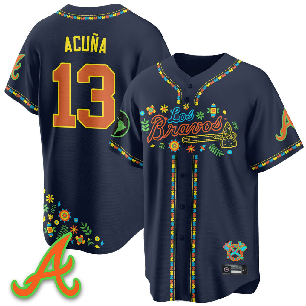 Men's Atlanta Braves 2025 "Los Bravos" Jersey - All Stitched