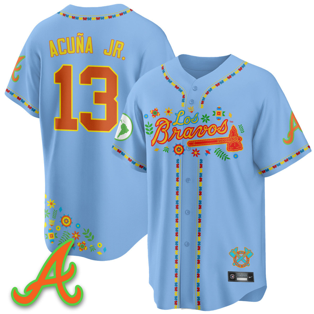 Men's Atlanta Braves 2025 "Los Bravos" Jersey - All Stitched