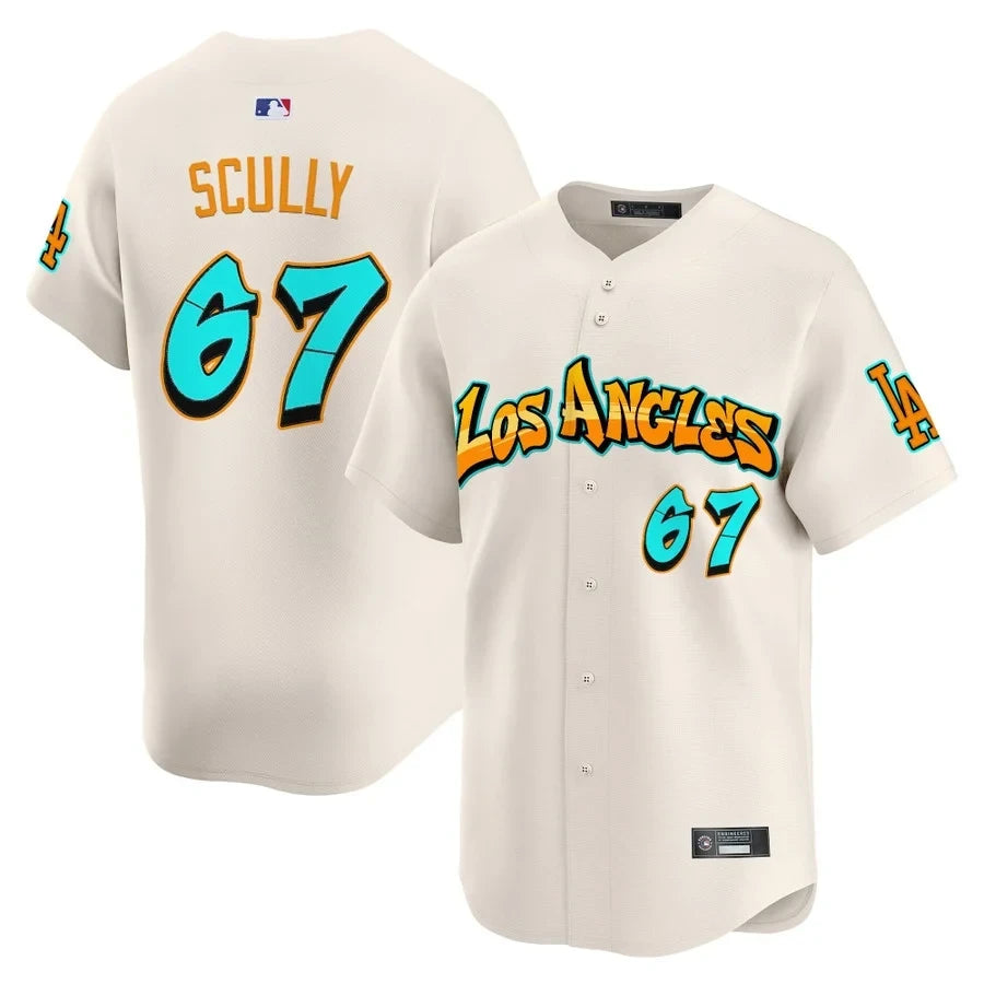 Men's Los Angeles Dodgers 'Graffiti Street Style Edition' Vapor Premier Limited Jersey - All Stitched