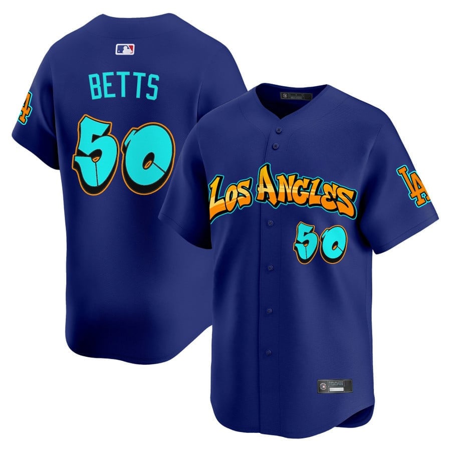Men's Los Angeles Dodgers 'Graffiti Street Style Edition' Vapor Premier Limited Jersey - All Stitched