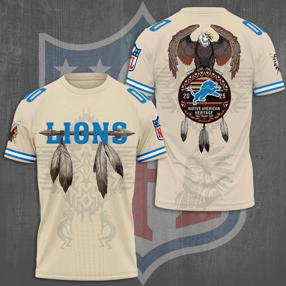 Detroit Lions x Native American Heritage 3D Apparel 