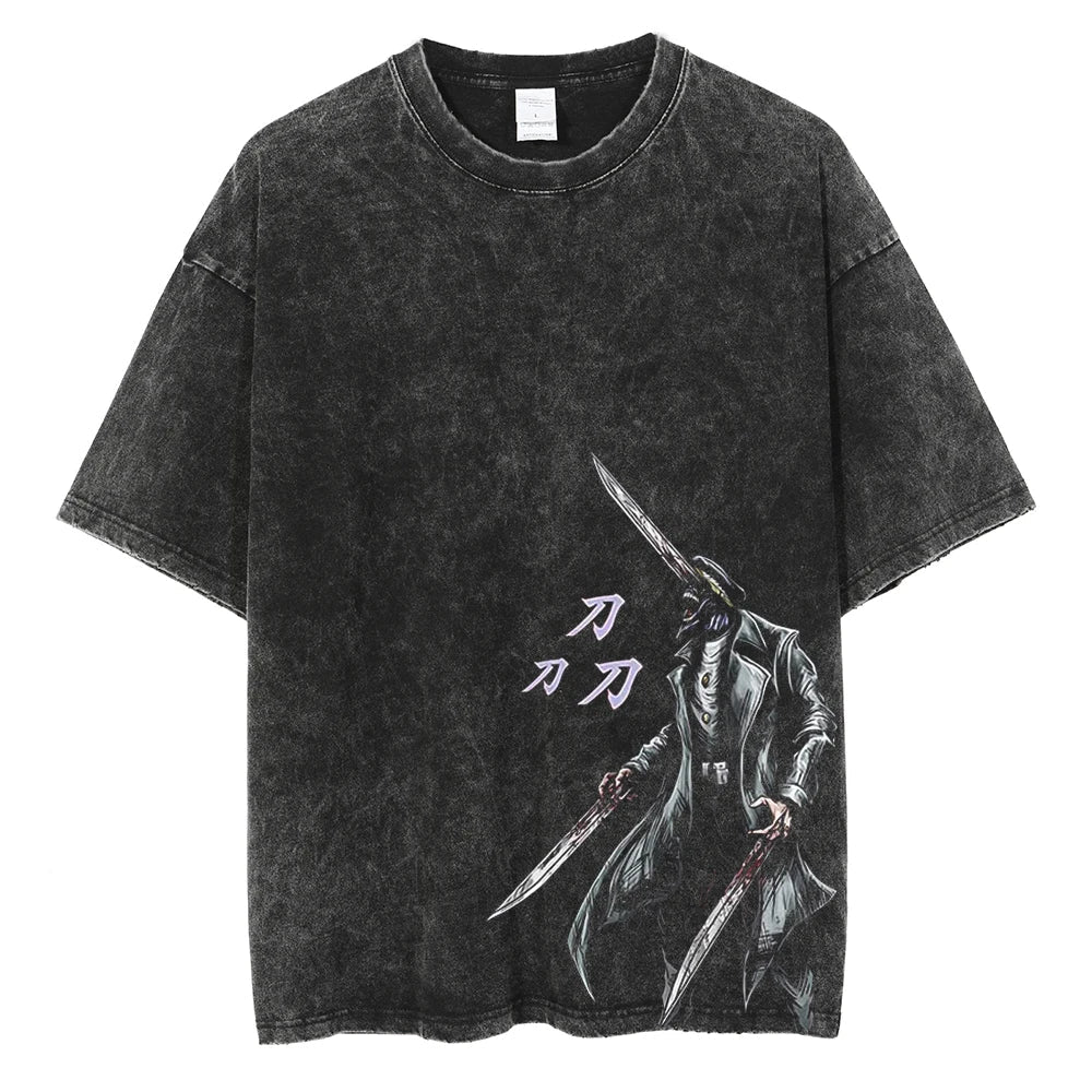Chainsaw Man Demon Slayer Vintage T-Shirt