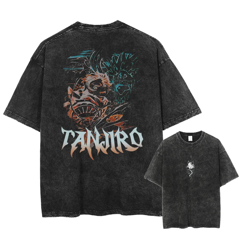Demon Slayer Tanjiro's Spirit Oversized Vintage T-Shirt