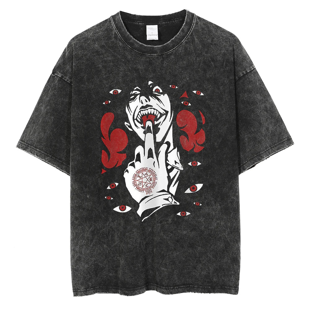 Hellsing The Immortal Vampire Oversized Vintage T-Shirt