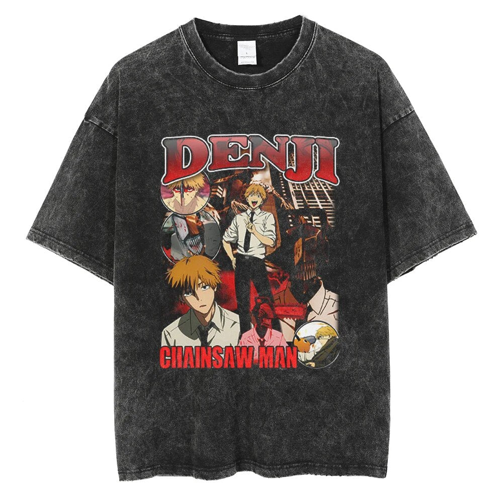 Chainsaw Man Denji Vengeful Hero Vintage T-Shirt