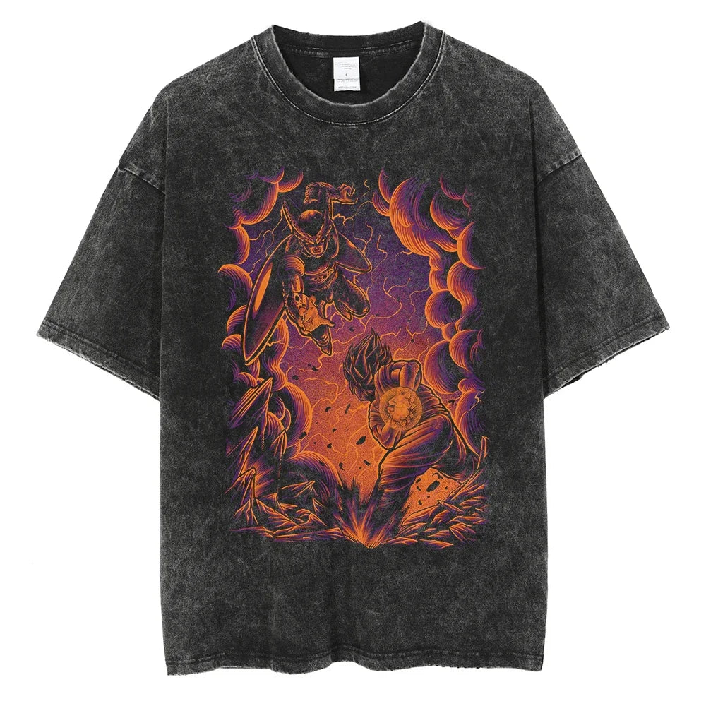 Dragon Ball Epic Battle Oversized Vintage T-Shirt