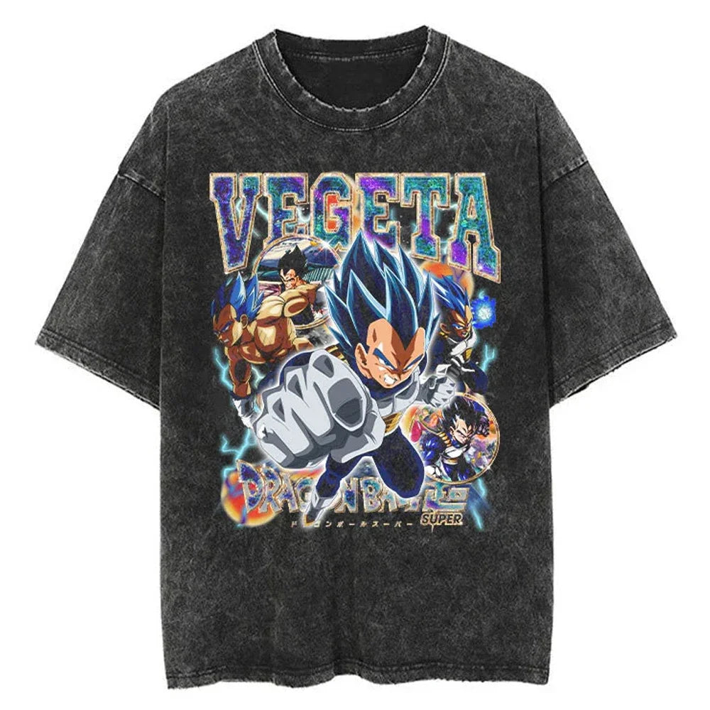 Dragon Ball Vegeta Prideful Warrior Oversized Vintage T-Shirt