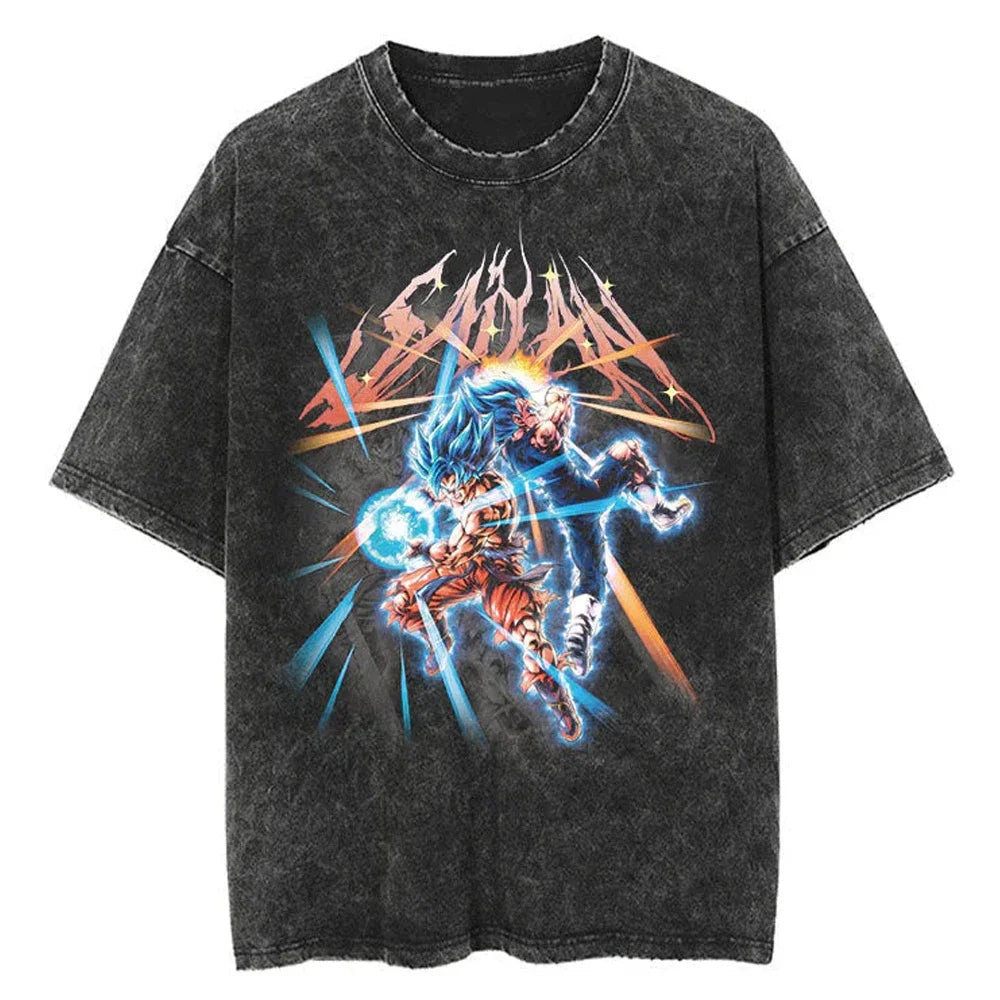 Dragon Ball Goku Saiyan Warrior Oversized Vintage T-Shirt