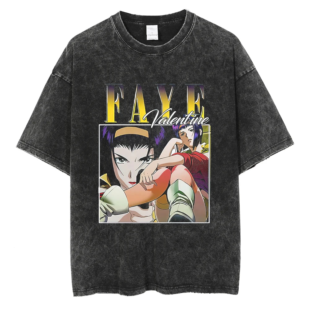 Cowboy Bebop Faye's Hunt Oversized Vintage T-Shirt