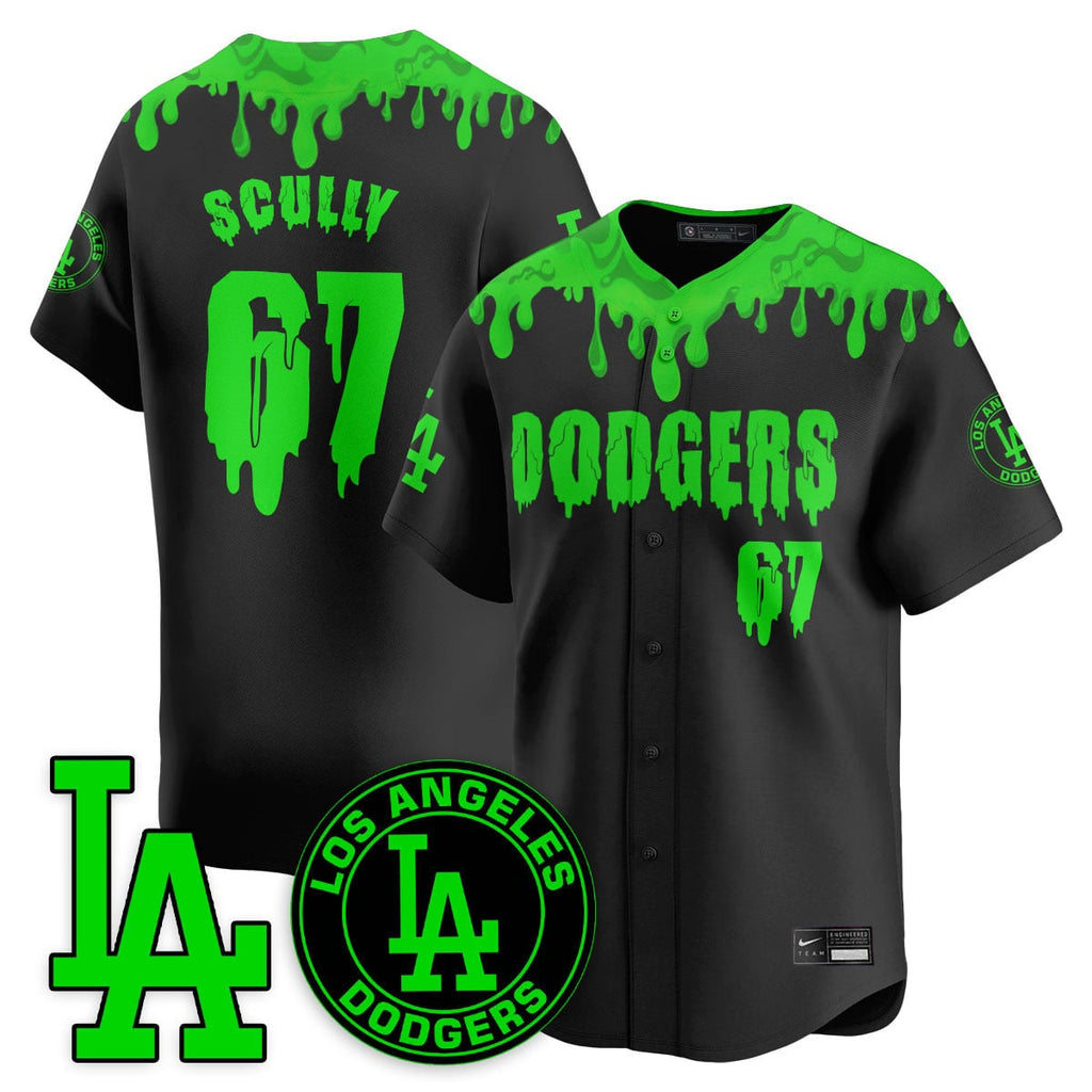 Custom Los Angeles Dodgers "Slime Night Special" Jersey - Stitched