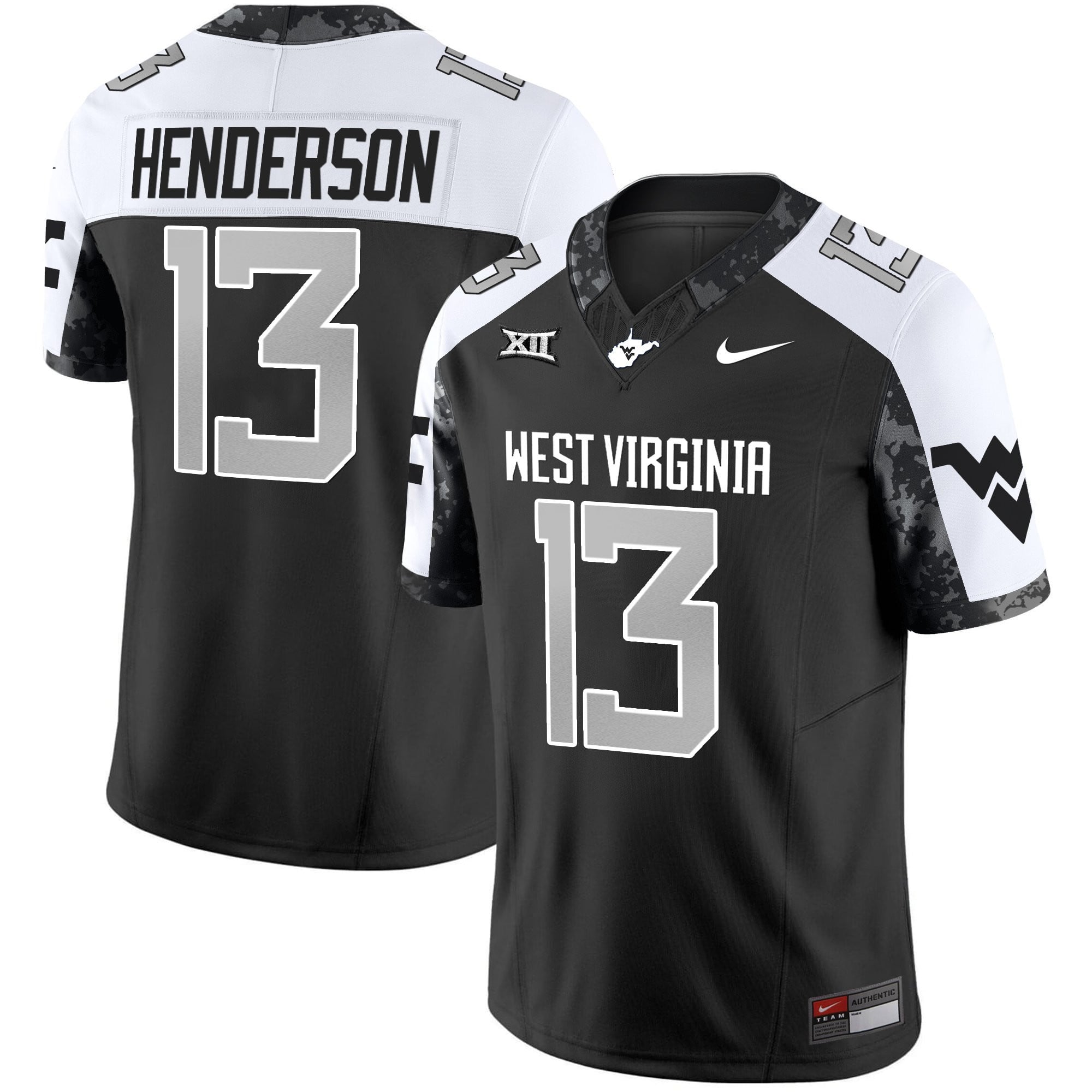 Men's West Virginia Mountaineers 2025 Coal Rush Vapor Limited Jersey - All Stitched