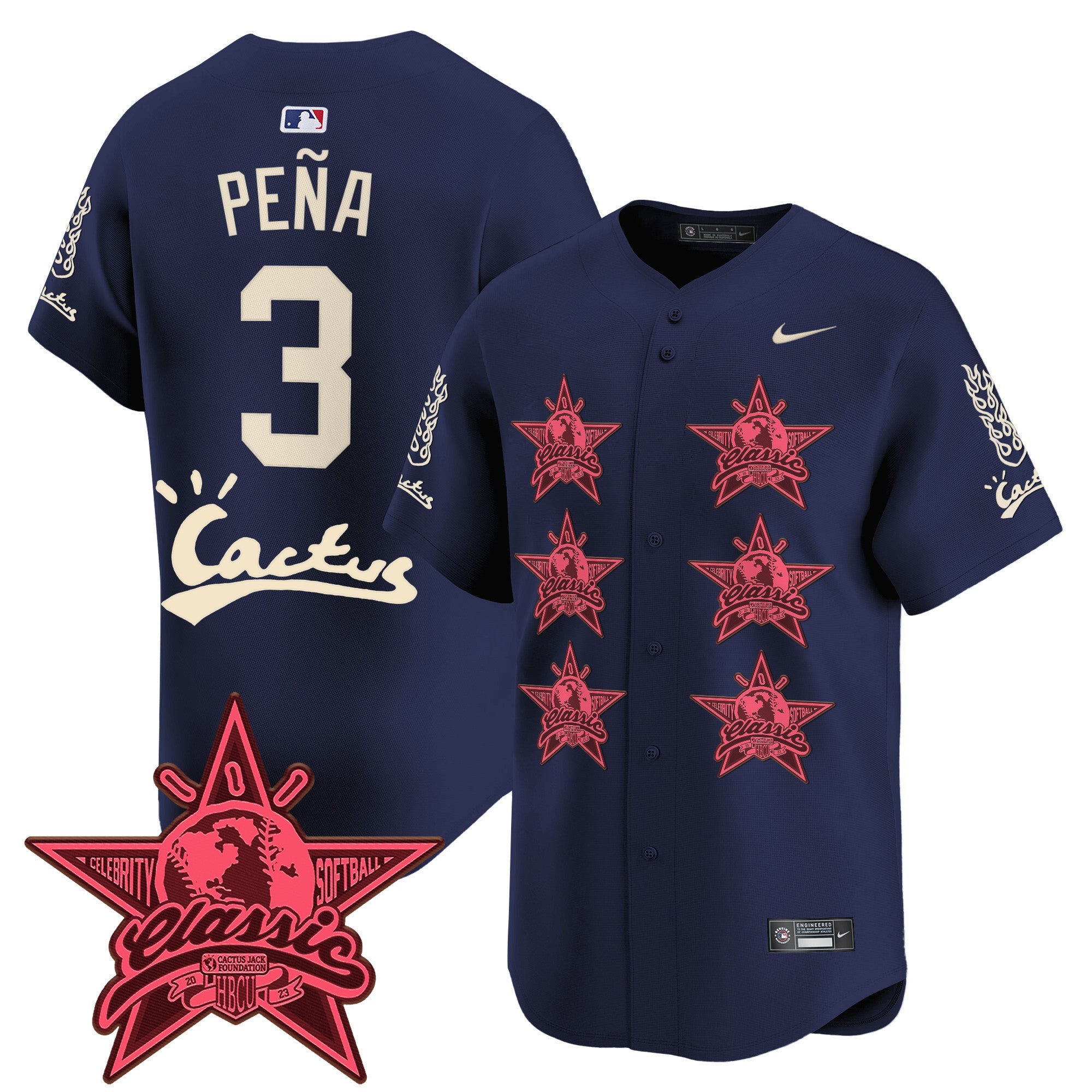 Men's Houston Astros Cactus Jack 2025 Vapor Premier Limited Jersey V2 - All Stitched