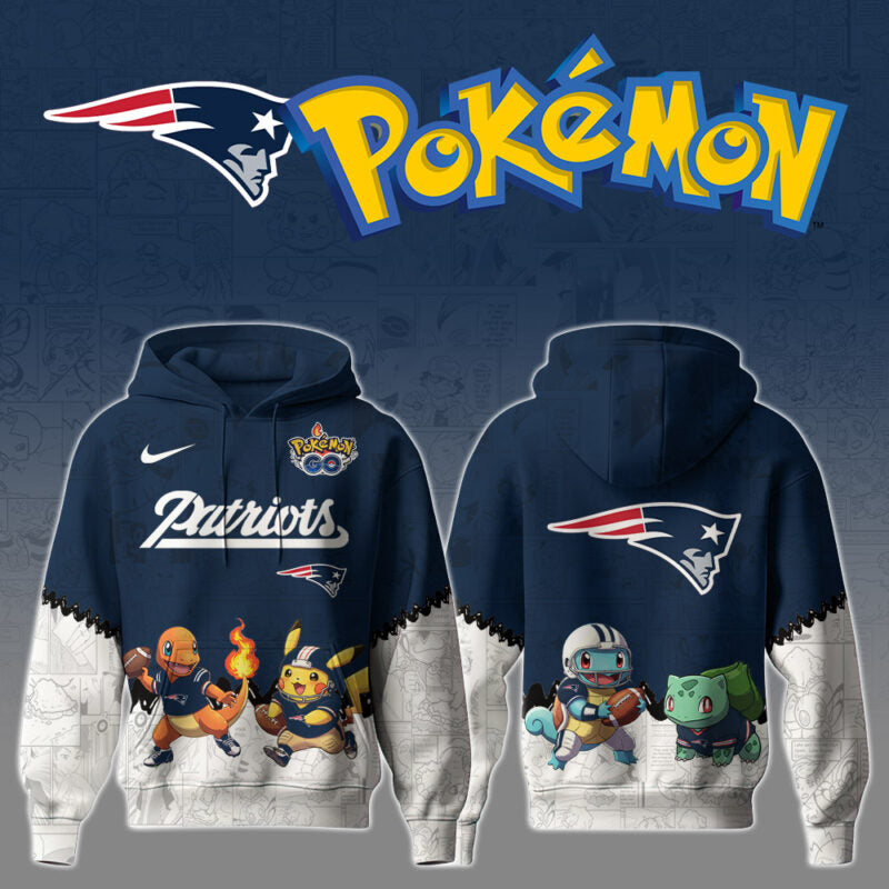 .NE Patriots Special Pokemon Limited Edition Hoodie