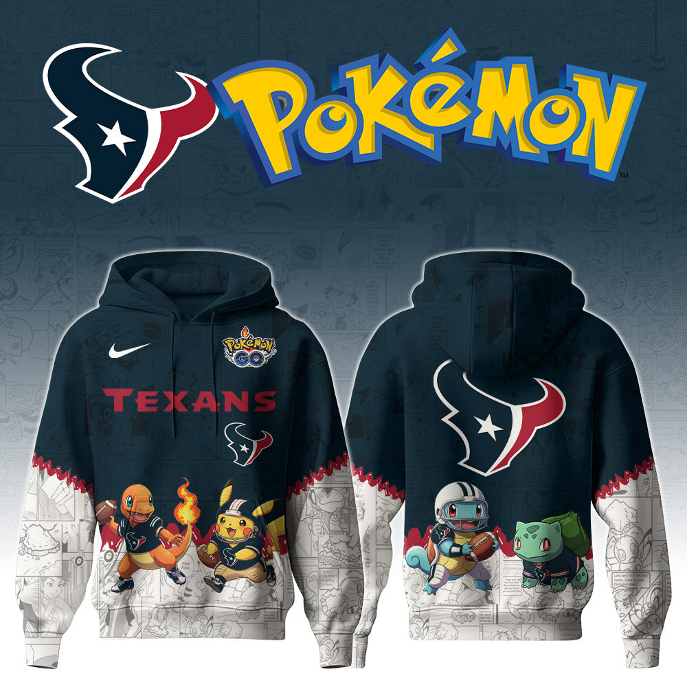.HOU Texans Special Pokemon Limited Edition Hoodie